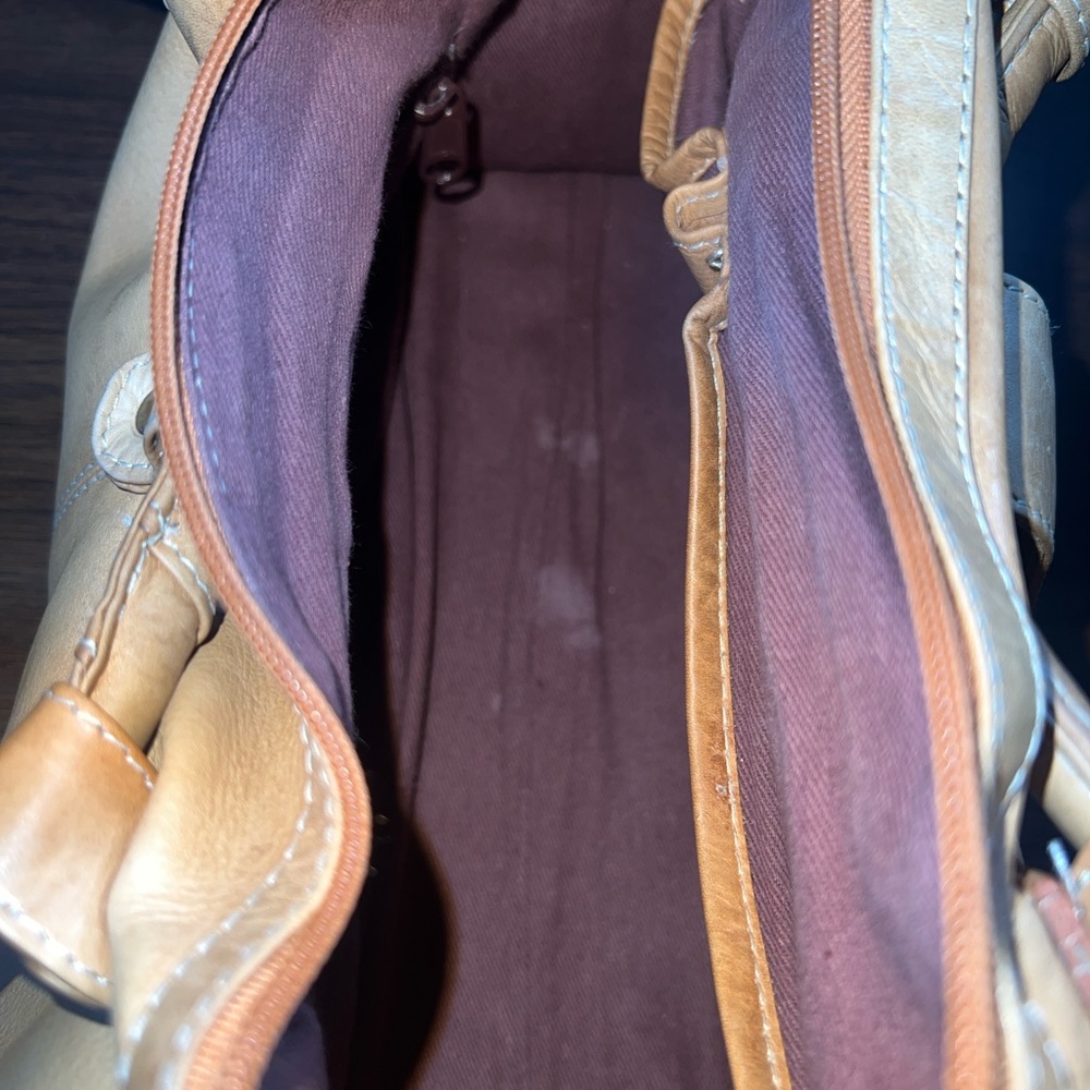 Vintage NorthStyle Leather Tote in Camel - Picture 10 of 14